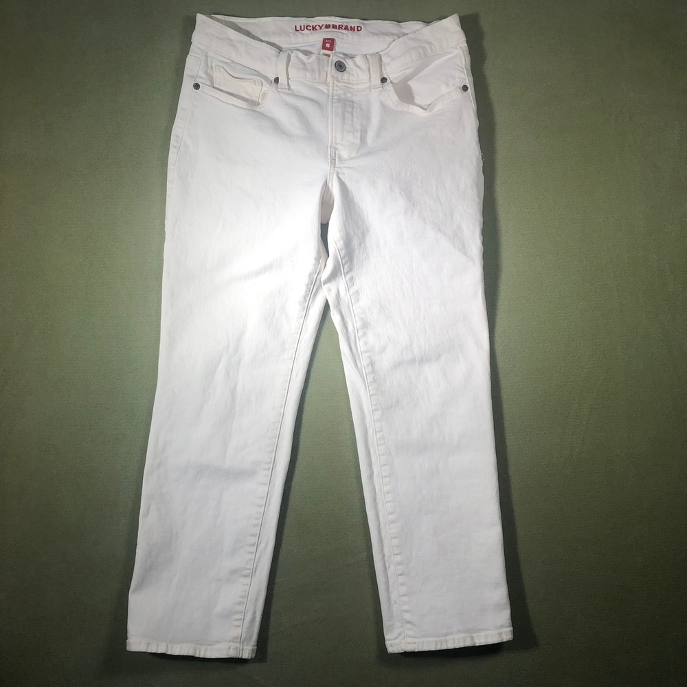 Lucky Brand Sweet Mid Rise Crop Jeans Womens 8/29 White Denim 137021